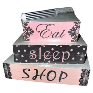 LADY JAYNE EAT SLEEP SHOP NOTE PADS AND PEN